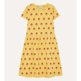 The Campamento Ladybug Allover Yellow Dress