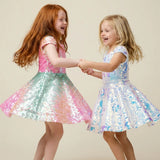 Sorbet Swirl Skater Dress, size 7-8