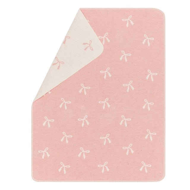 Fussenegger JUWEL baby blanket "bows allover" - Rose, 90x70cm