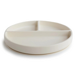 Mushie Silicone Divided Suction Plate - Ivory