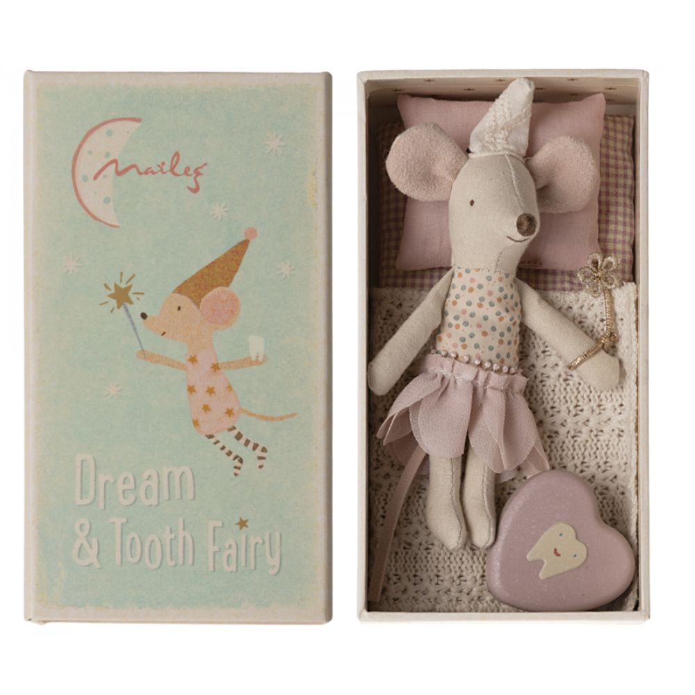 Maileg Tooth fairy mouse, Little sister in  matchbox