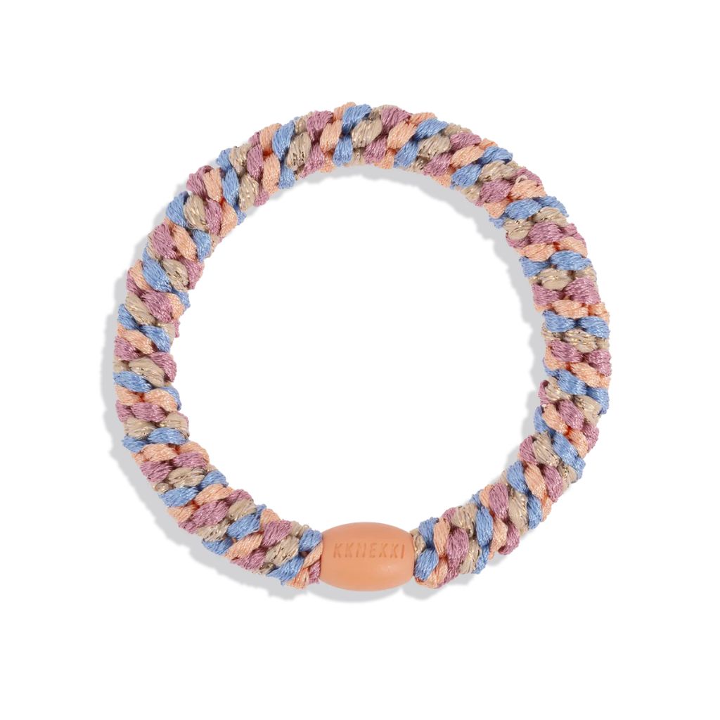 Kknekki Original Hair Tie Mix Peach Blue Glitter