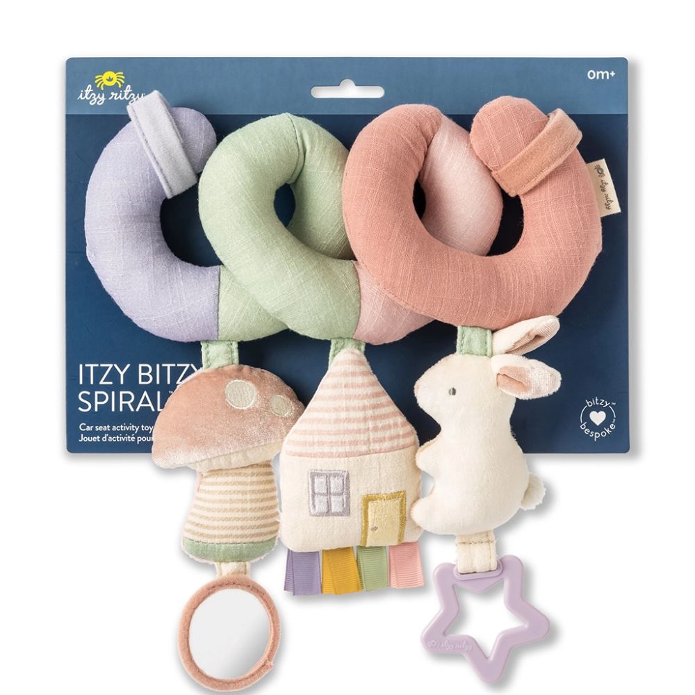 Itzy Bitzy Spiral Car Seat Activity Toy- Pastel