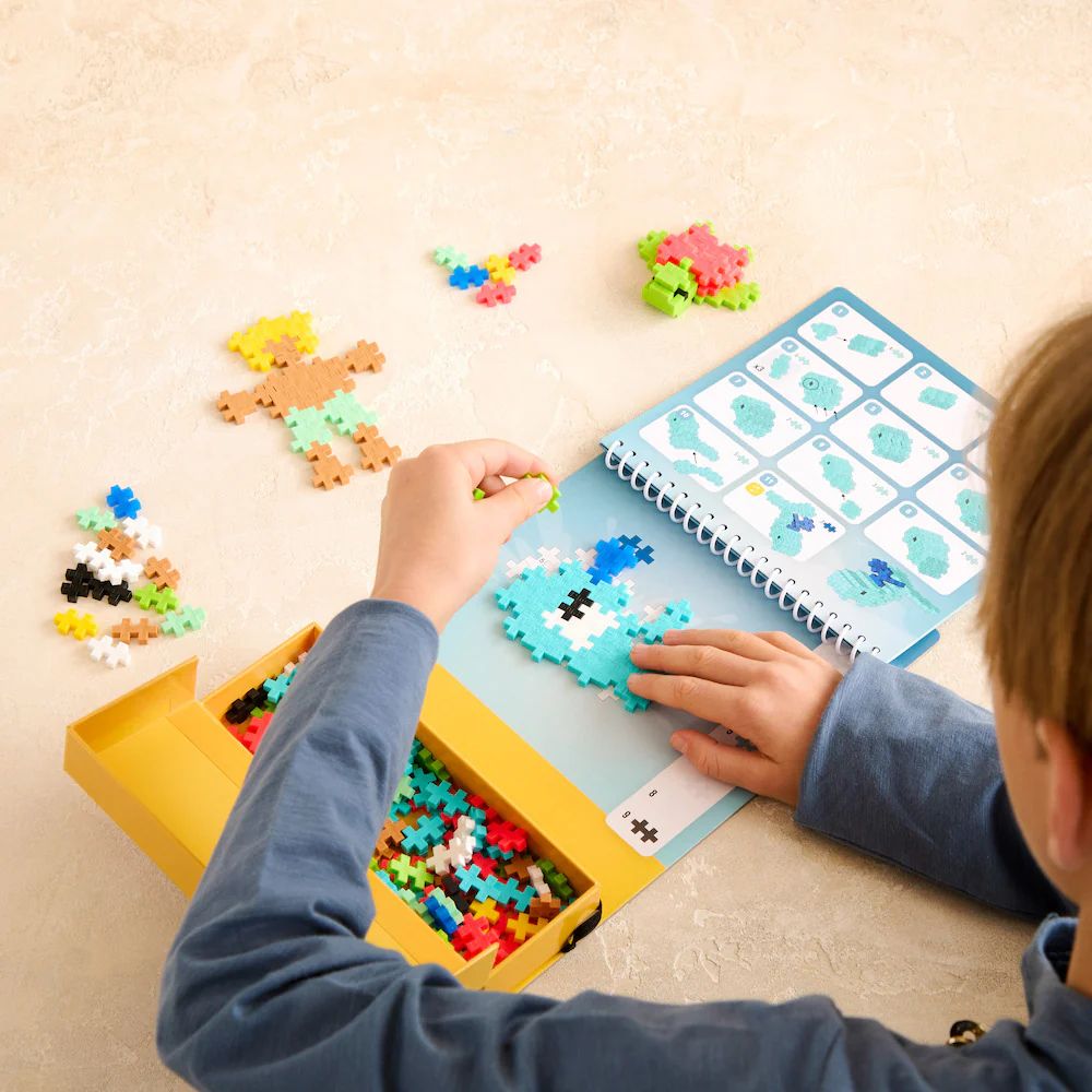 Plus Plus Puzzle by Number Activity Pad- Ocean