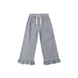 Rylee + Cru Wide Leg Pant Marine Gingham