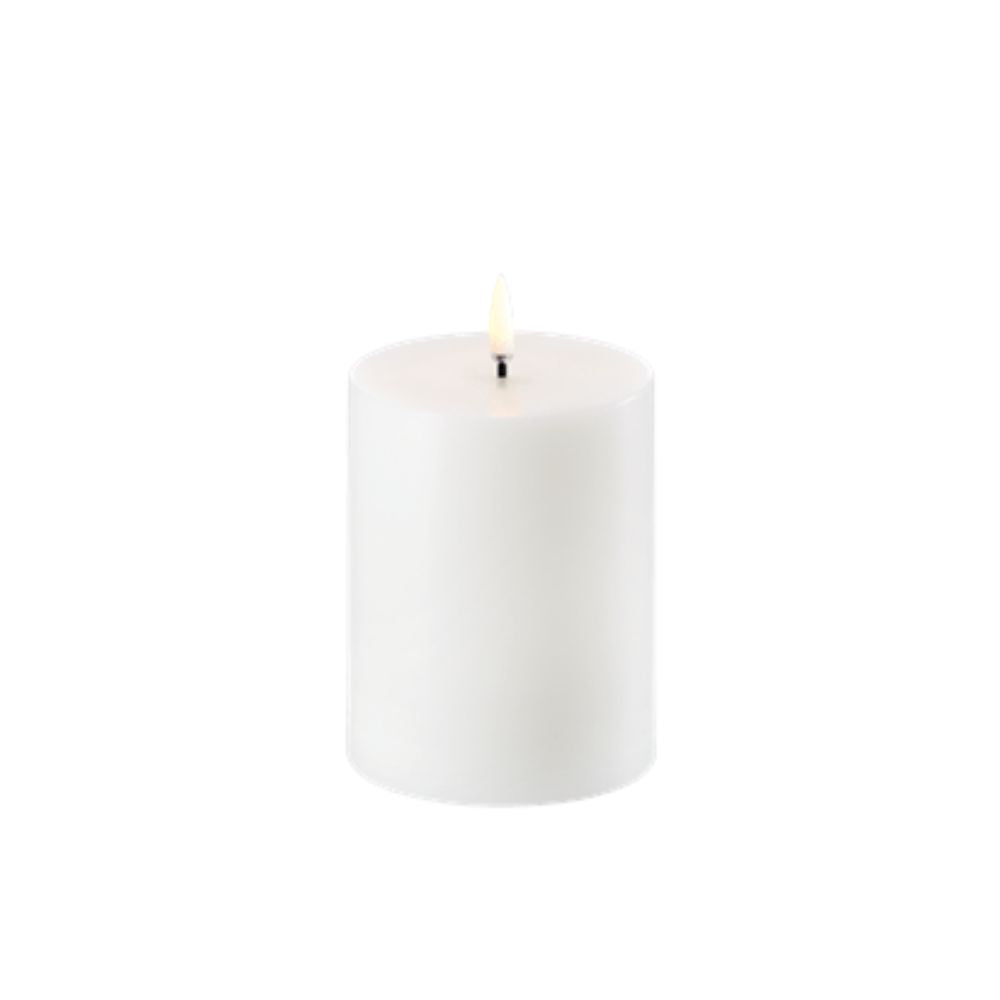 Uyuni LED Pillar Candle - Nordic White 8x10cm
