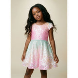 Sorbet Swirl Skater Dress, Size 5-6