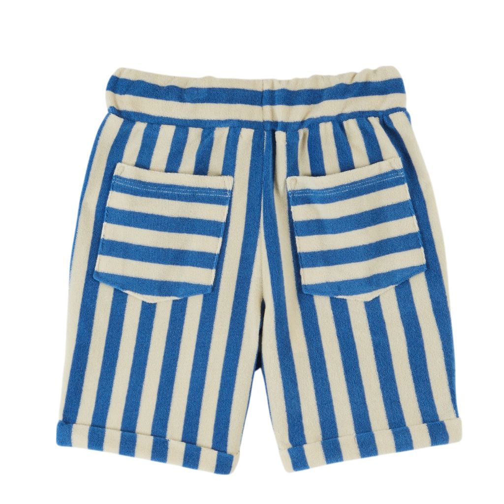 Emile & Ida Stripe Terry Short Sea