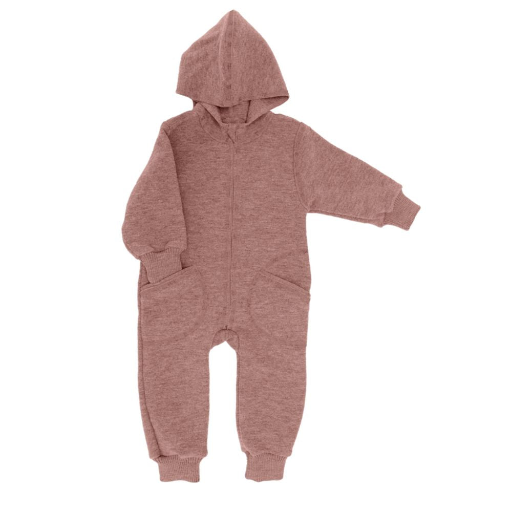 Engel Hooded Overall With Zipper Rose Kol Kid