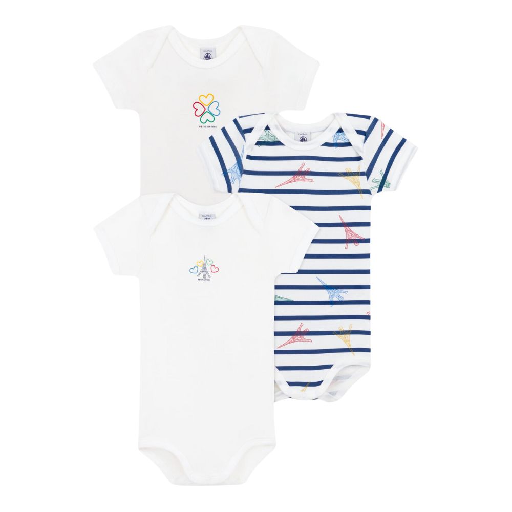 Petit Bateau SS Bodies 3pcs
