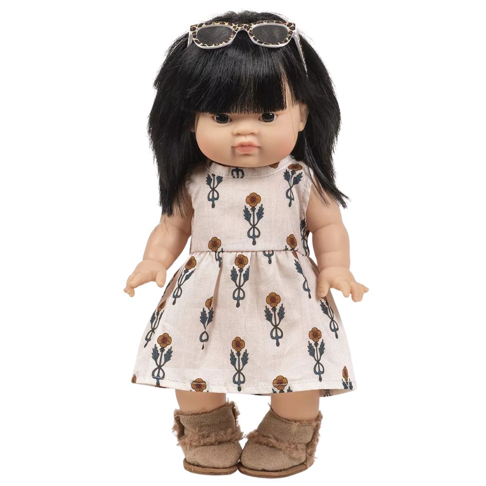 Minikane Clothing for Gordis Dolls 34cm - Faustine sleeveless cotton dress Nordic Flowers