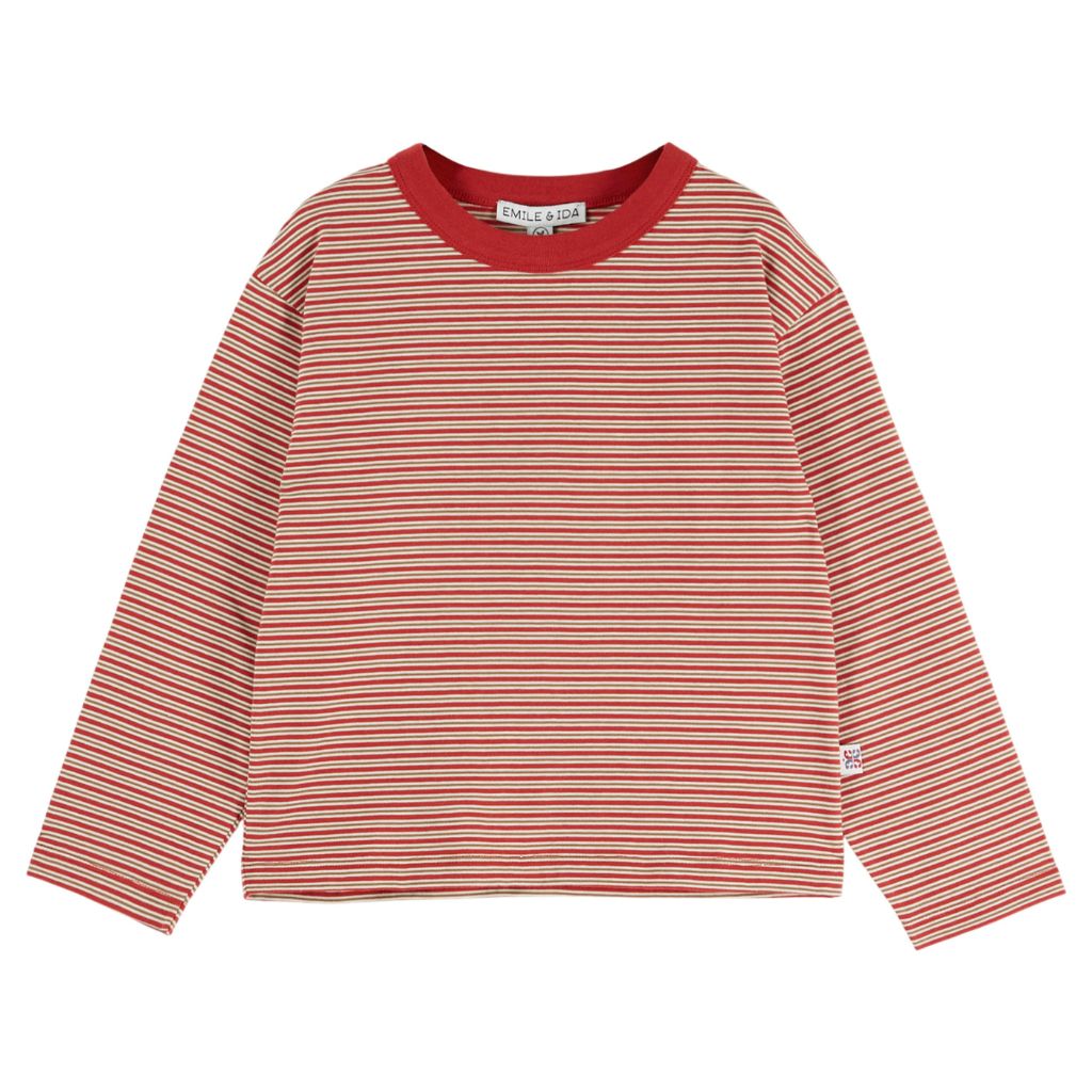 Emile & Ida Fire Stripe Tee Shirt Fire Stripe