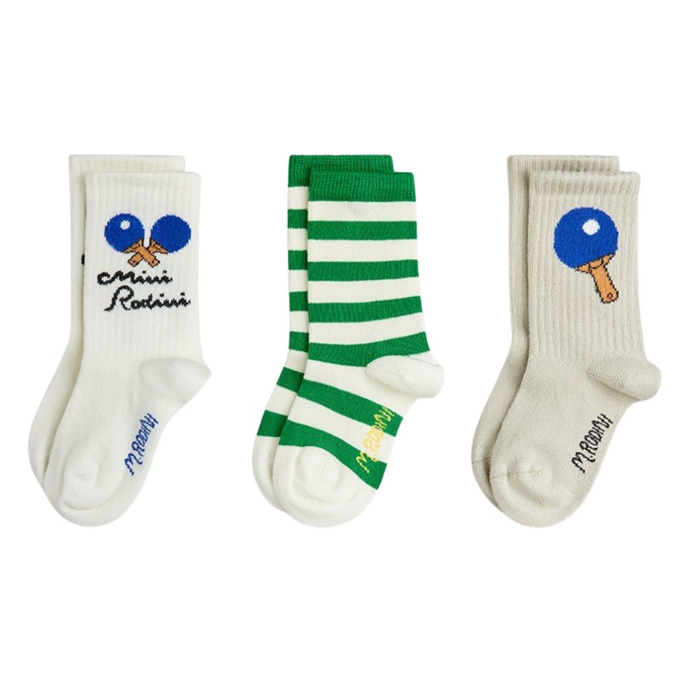 Mini Rodini Table Tennis 3-Pack Socks