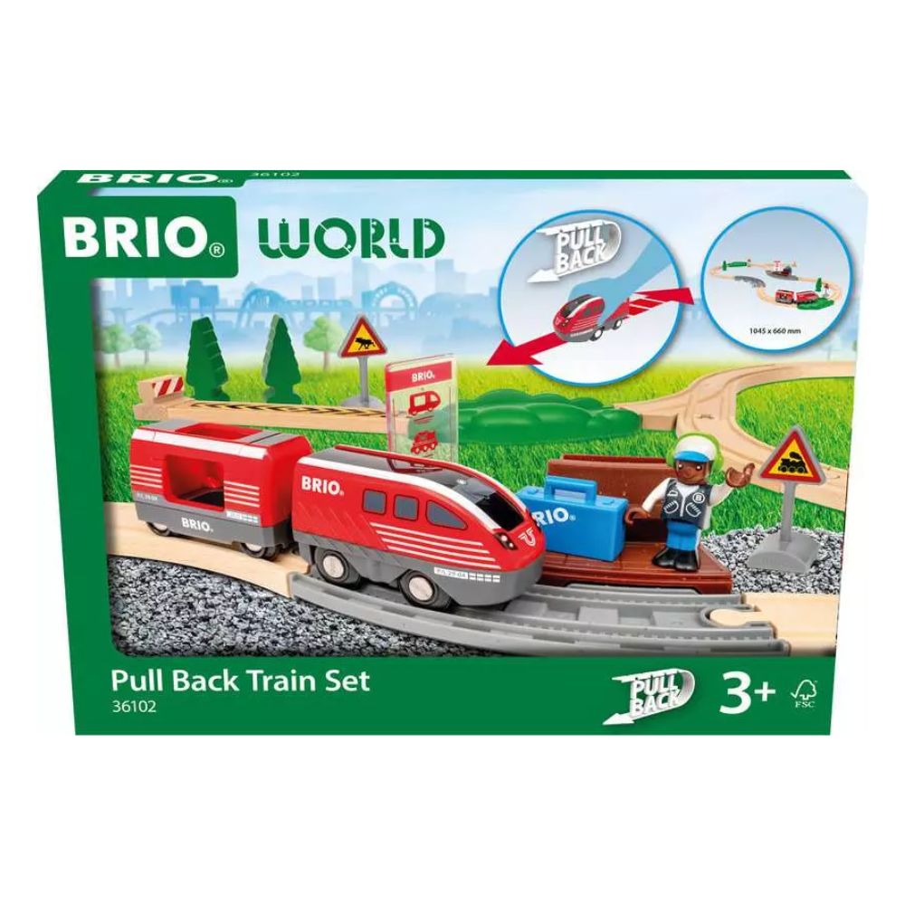 Brio Pull Back Train Set