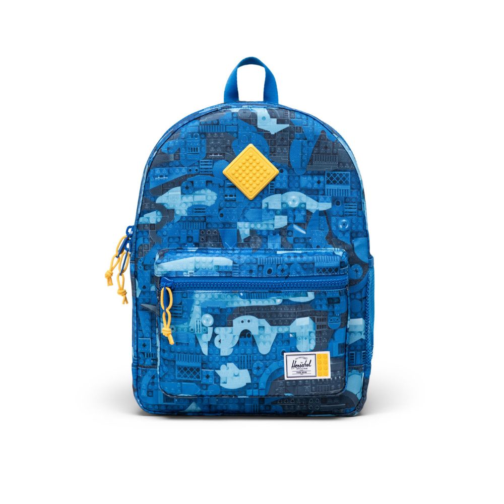 LEGO Herschel Heritage Kids Backpack Abstract Bricks Blue