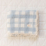New Grain French Plaid Quilt - Powder