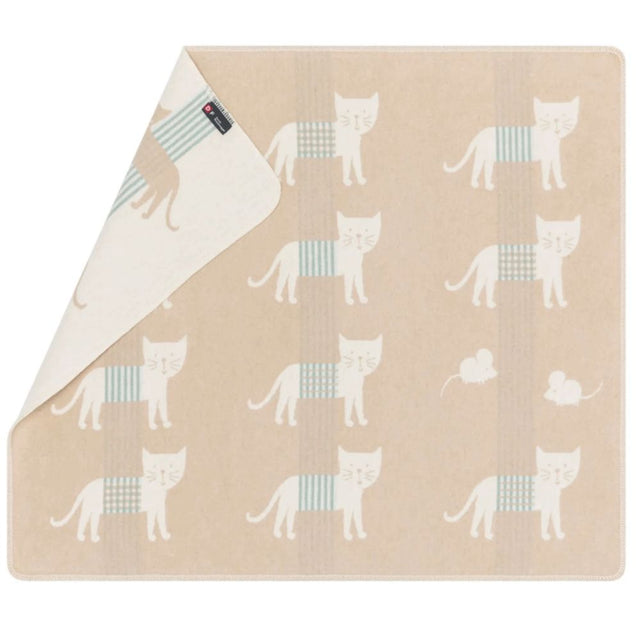 FusseneggerJuwel Baby Blanket Cats Allover- Ecru, 90x70cm