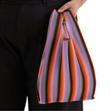 Pleated BAGGU - Gradient Stripe Poppy & Lilac