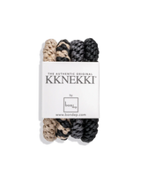 Kknekki Original Hair Tie Bundle 4 pcs - Black, Beige Glitter