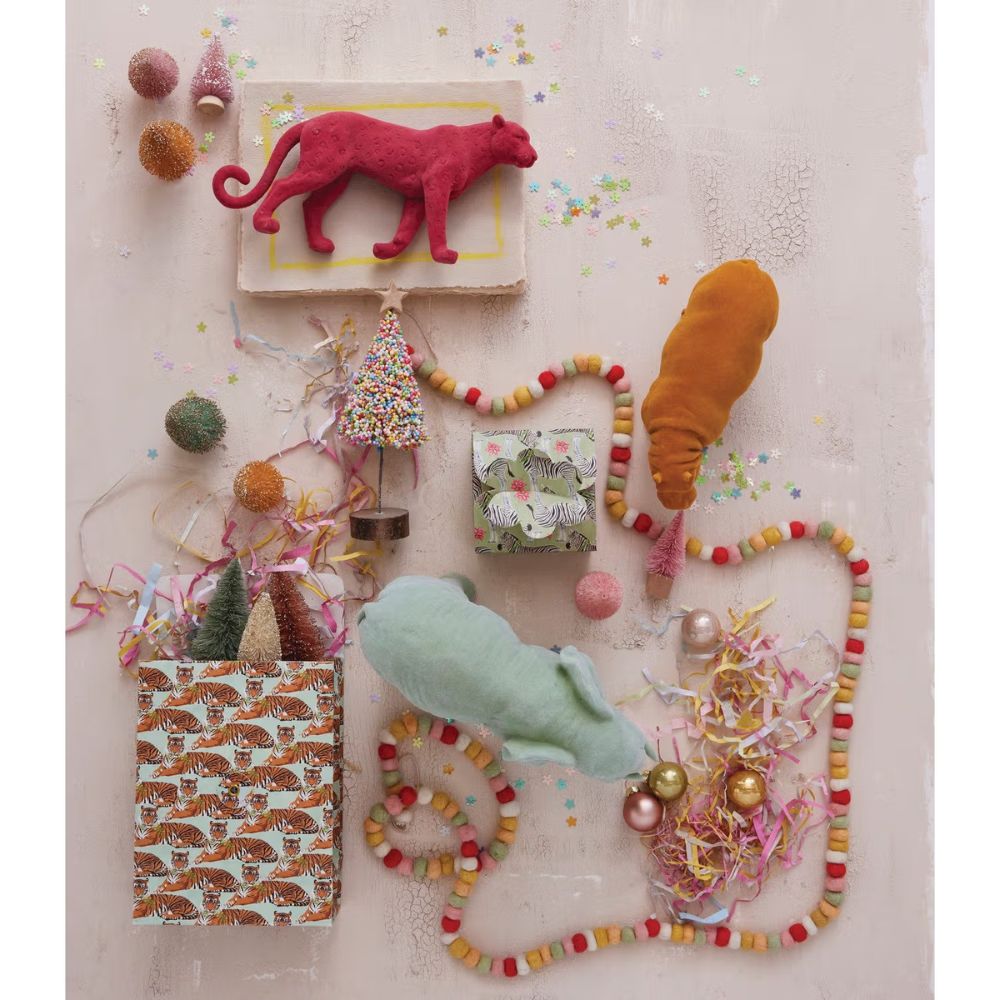 Flocked Resin Cheetah, 10-1/2"L x 2-1/4"W x 5-1/4"H