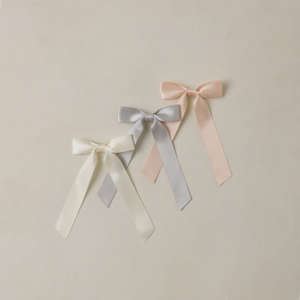 Noralee Satin Ribbon Bows Pearl/Iv/Mist
