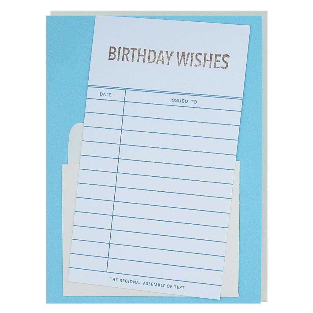 Library Birthday Card
