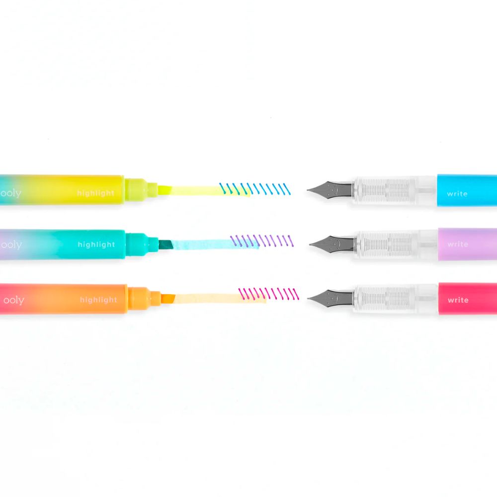 Writer's Duo 2 in 1 Fountain Pens Highlighters