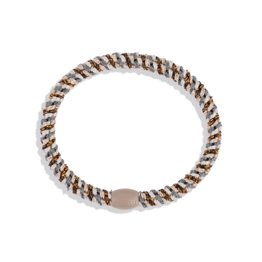 Kknekki Slim Hair Tie Mix Copper Grey Glitter