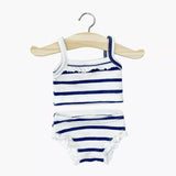 Minikane Clothing for Gordis Dolls 34cm- Les P’tits Basiques – Girls’ underwear in Navy Blue Striped jersey with lace