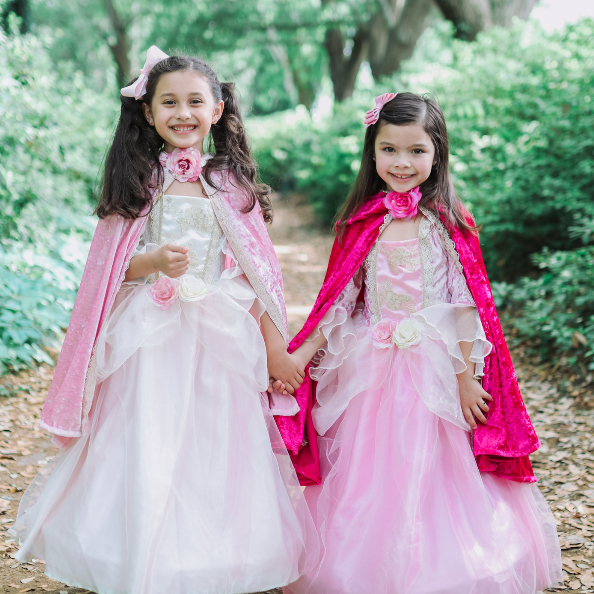 Deluxe Pink Rose Princess Cape 5-6Y