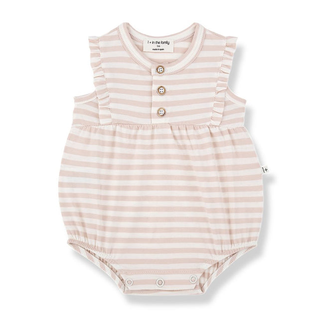 1 + in the Family Newborn CINNIA Striped Romper