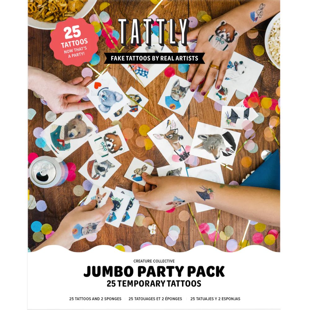 Tattly Creature Collective Jumbo Tattoo Party Pack