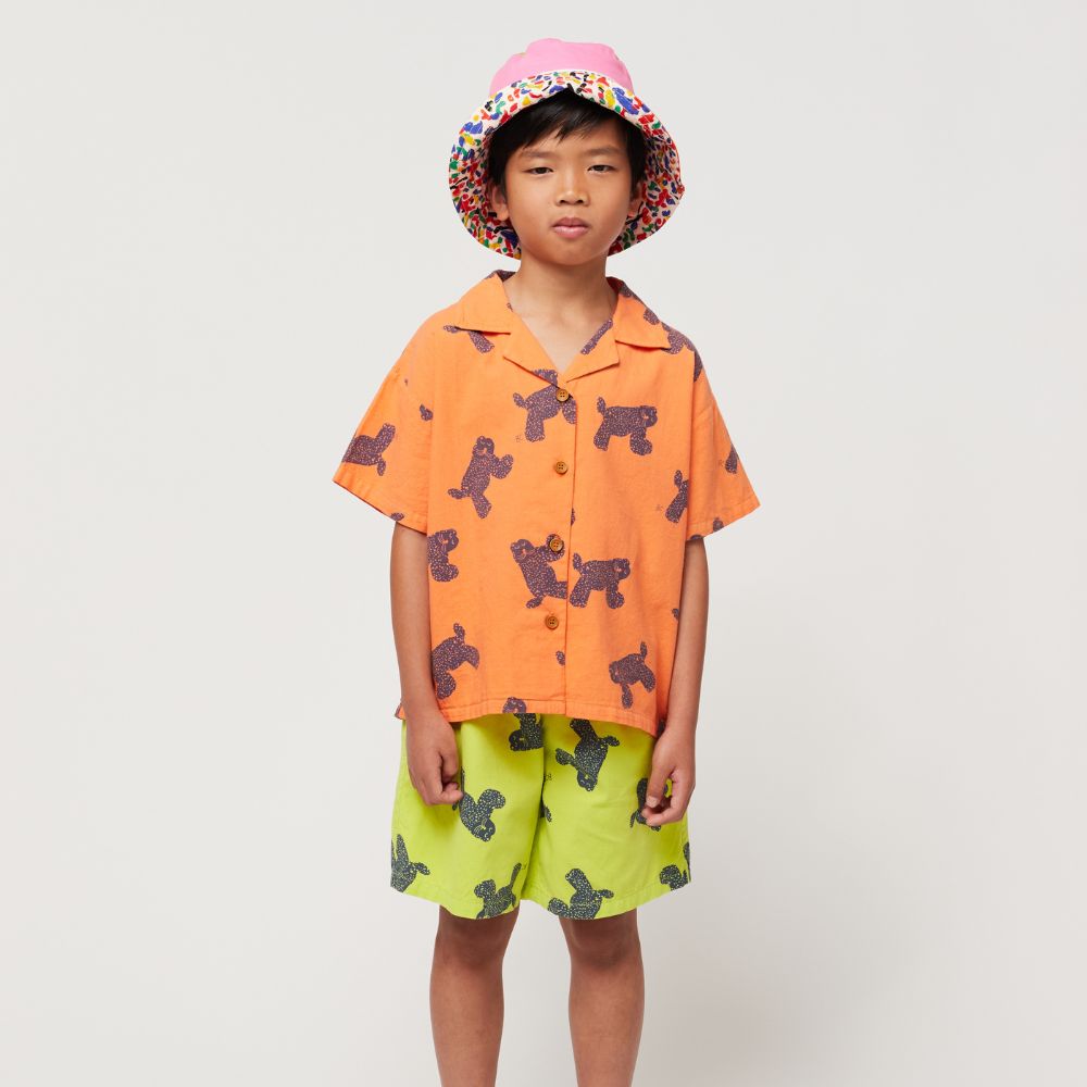 Bobo Choses Big Cat all over Woven Shirt