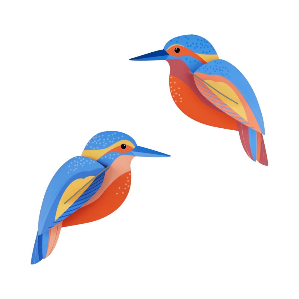 DIY 3D Wall Decoration - Kingfishers