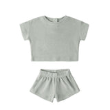 Quincy Mae Terry Tee and Short Set Sage