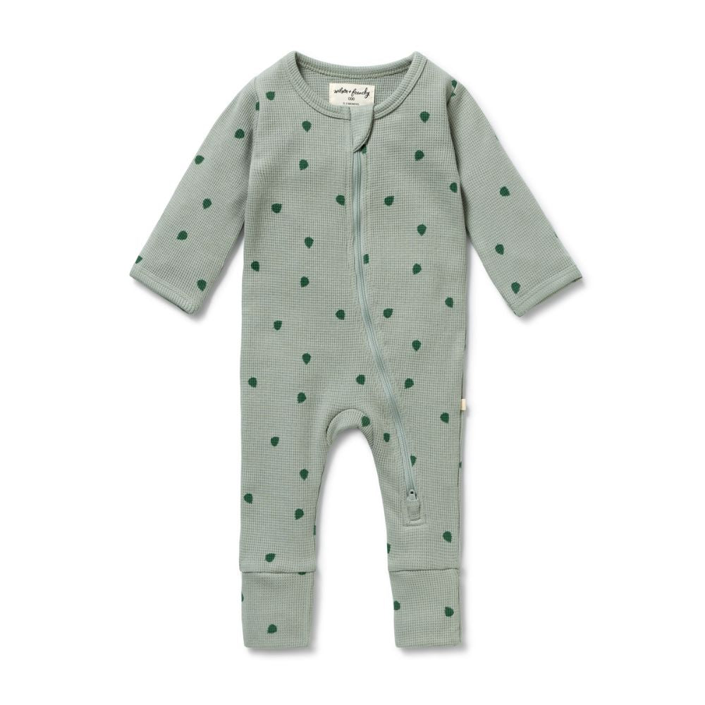 Wilson & Frenchy Tumbletwig Organic Waffle Zipsuit