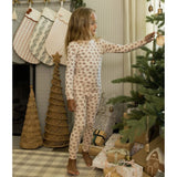 Rylee + Cru Organic LS Pyjama Set Hollyberry