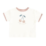 Quincy Mae Ringer Tee Cherry