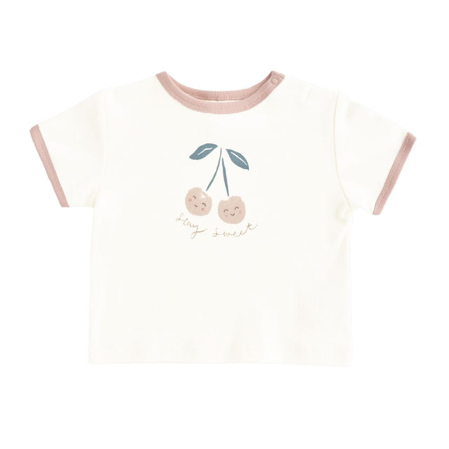 Quincy Mae Ringer Tee Cherry