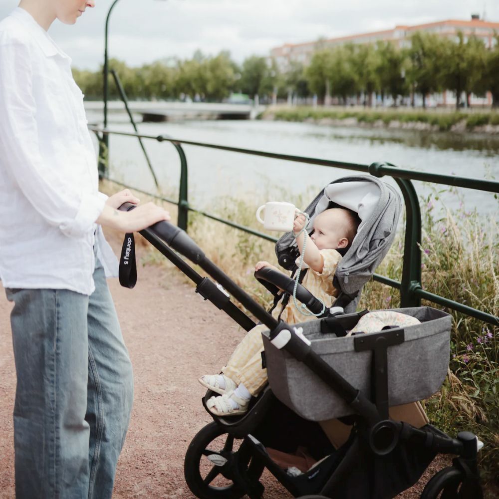 Mushie Adjustable Silicone Strap 2-Pack Blush/Shifting Sand