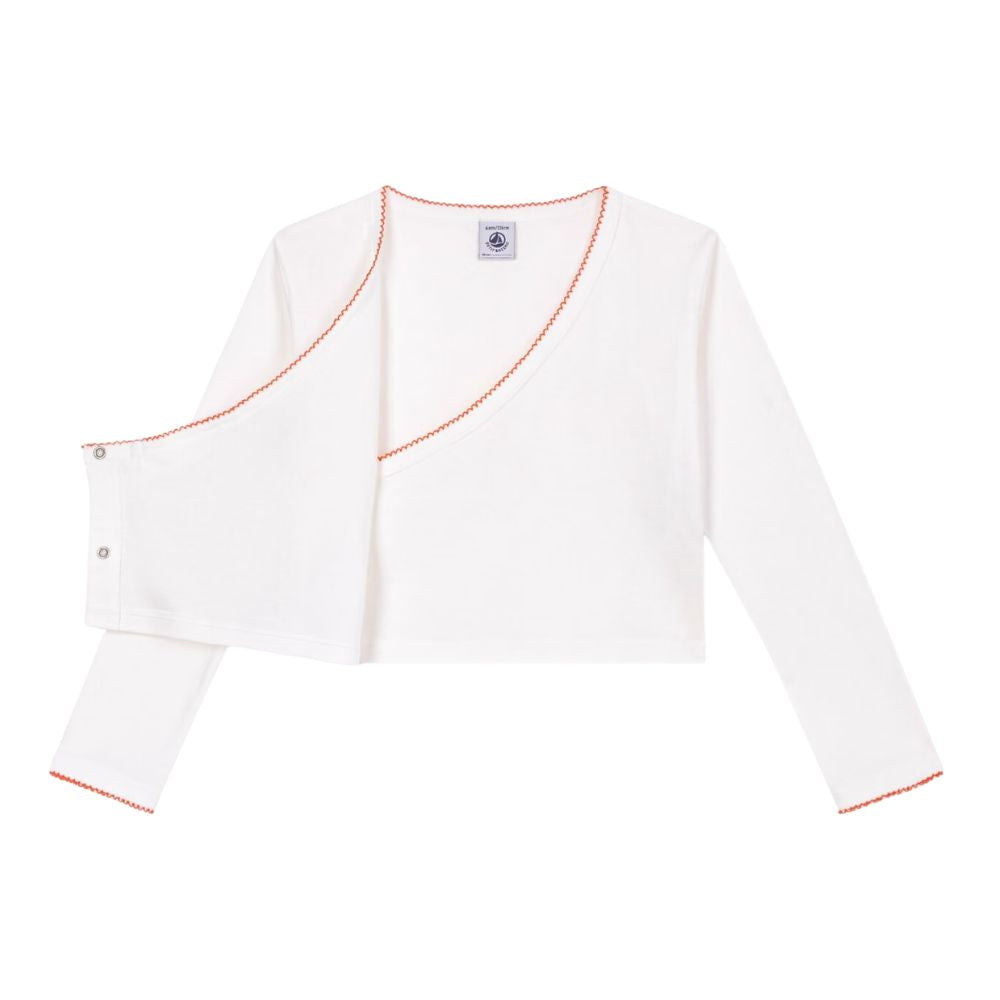 Petit Bateau Scalloped Wrap Top