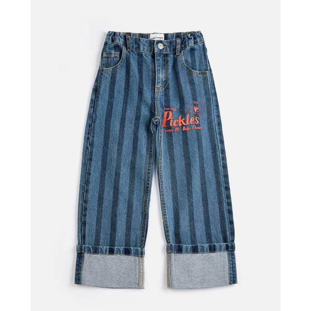 Bobo Choses Pickles The Dog Striped denim pants