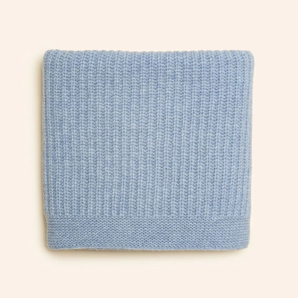 Hvid Kiki Blanket Frost Blue