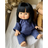 Minikane Clothing for 34cm Dolls - Jana set in overseas blue cotton gauze