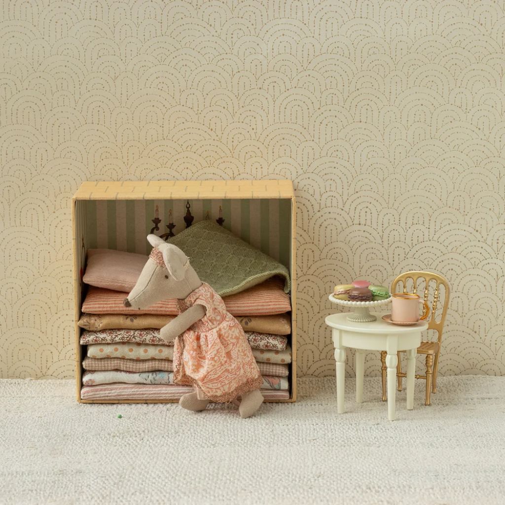 Maileg Vintage side table, Mouse - Off white