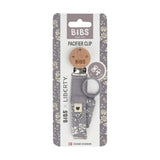 Liberty x BIBS Pacifier Clip Capel Fossil Grey