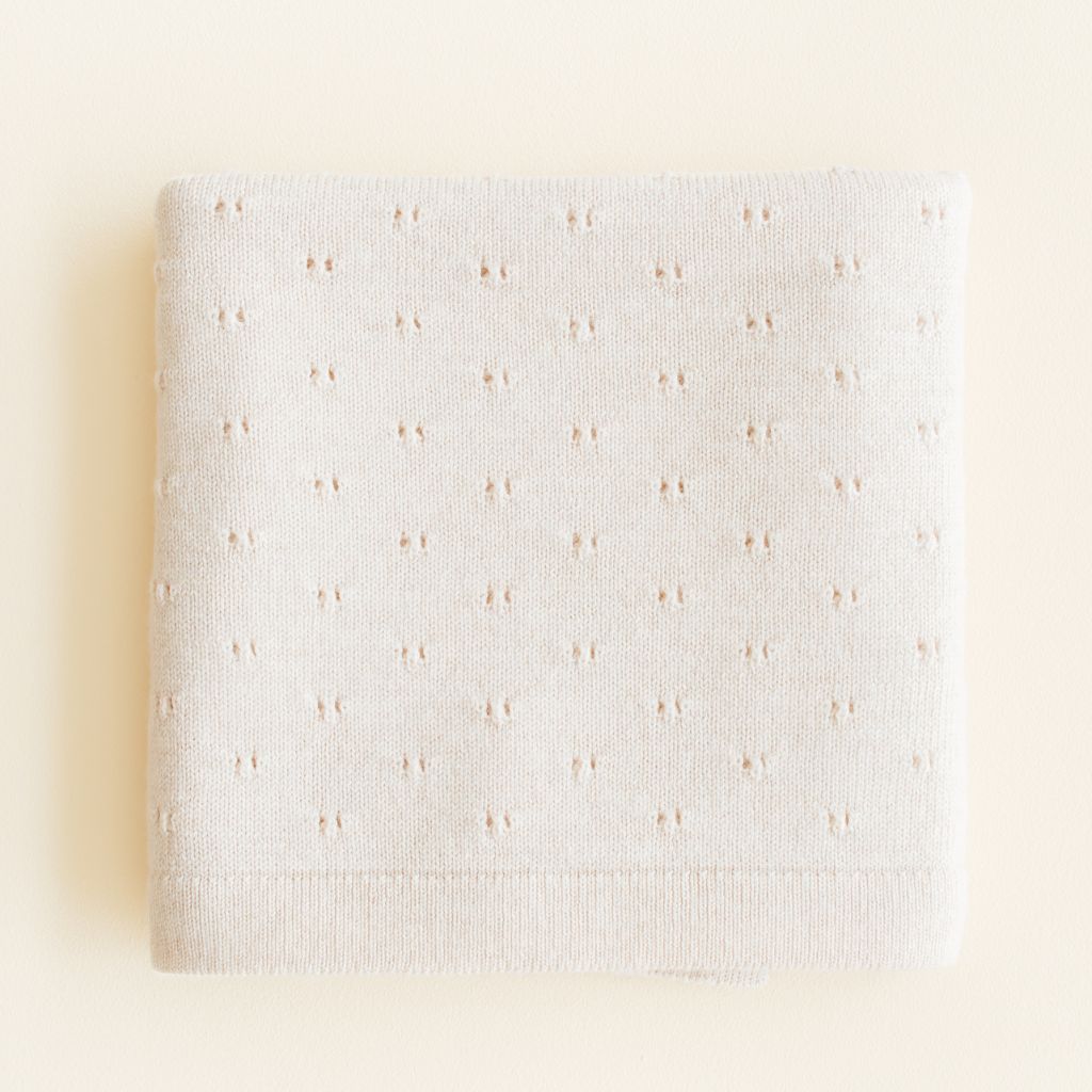 Hvid Merino Wool Blanket Bibi Cream