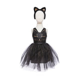 Black Cat Dress & Headpiece, Size 5-6