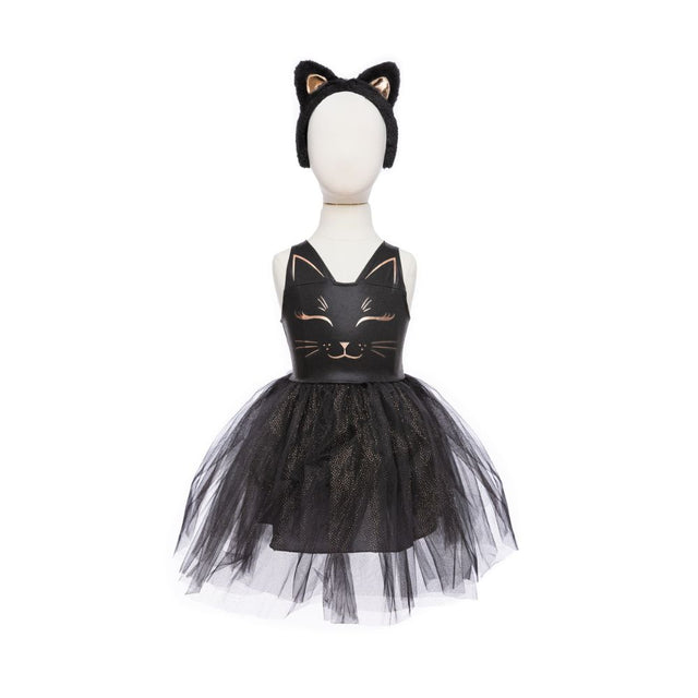 Black Cat Dress & Headpiece, Size 5-6