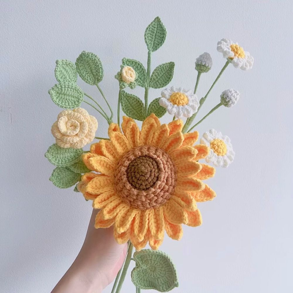 Crochet Sunflower Bouquet